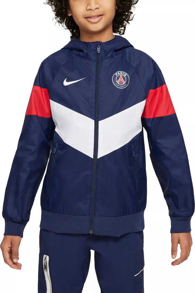 Dick's Sporting Goods Nike Youth Paris Saint-Germain '22 Anthem Navy Jacket | Bridge Street Town