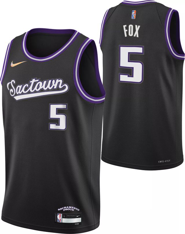 Men's Sacramento Kings De'Aaron Fox Nike Blue City Edition Swingman Jersey
