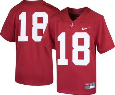 Nike Youth Alabama Crimson Tide #18 Game Football Jersey