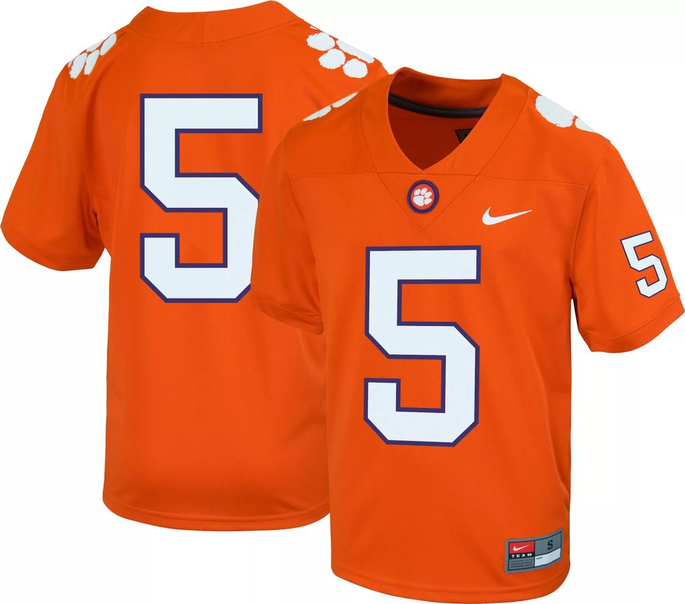 Dick's Sporting Goods Nike Youth Clemson Tigers #5 Orange Game Football  Jersey