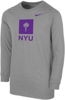 Nike Men's NYU Violets NYU Purple Core Cotton Long Sleeve T-Shirt