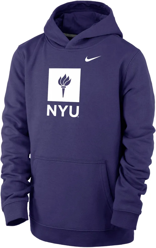 Nike Youth NYU Violets Purple Club Fleece Pullover Hoodie