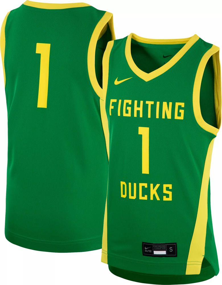 Nike Youth Oregon Ducks #1 Green Replica Basketball Jersey