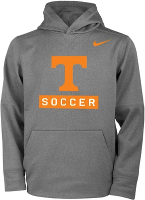 Nike Youth Tennessee Volunteers Grey Soccer Therma Pullover Hoodie