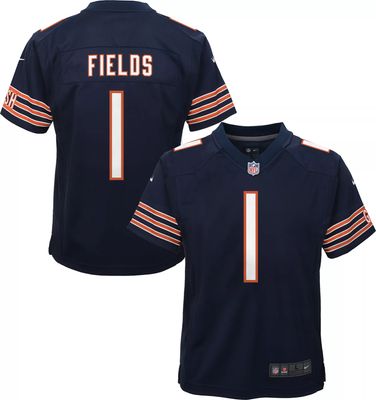 Nike Chicago Bears Justin Fields Mens Orange Replica Game Jersey