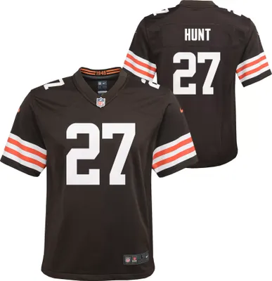 Nike Youth Cleveland Browns Kareem Hunt #27 Brown Game Jersey