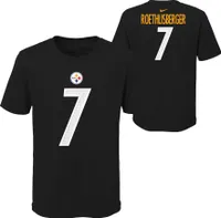 Nike Youth Pittsburgh Steelers Ben Roethlisberger #7 Black T-Shirt