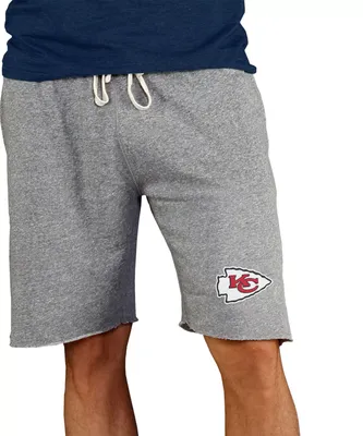 NFL Team Apparel Men's Kansas City Chiefs Grey Mainstream Terry Shorts