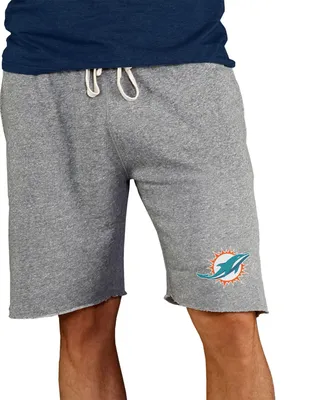 NFL Team Apparel Men's Miami Dolphins Grey Mainstream Terry Shorts