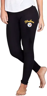 NFL Team Apparel Women's Pittsburgh Steelers Black Fraction Leggings