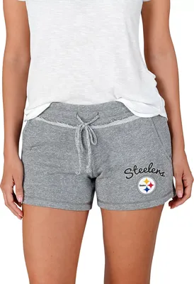 Concepts Sport Women's Pittsburgh Steelers Mainstream Grey Shorts