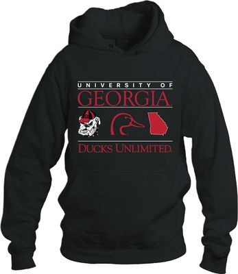 New World Graphics Men's Georgia Bulldogs Black Ducks Unlimited Pullover Hoodie