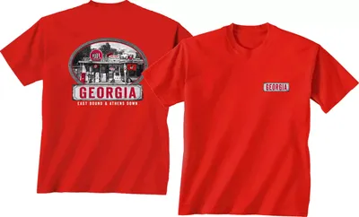 New World Graphics Men's Georgia Bulldogs Red Eastbound T-Shirt