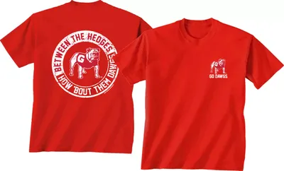 New World Graphics Men's Georgia Bulldogs Red Silhouette T-Shirt