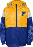 NHL St. Louis Blues Windbreaker Jacket, Blue/Yellow - S