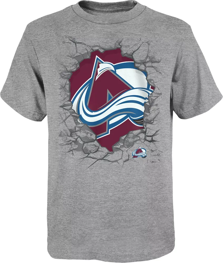 Nhl Colorado Avalanche Women's Gray Short Sleeve Fashion T-shirt