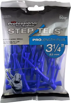 Pride PTS 3.25" Blue Two Piece Step Golf Tees - 50 Pack