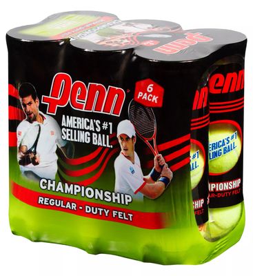 Penn Championship Regular Duty Tennis Balls 6-Pack