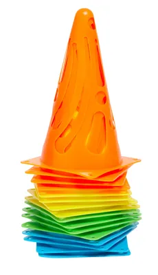 Primed 16-Pack Collapsible Training Cones