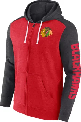 NHL Chicago Blackhawks Cotton Red Full-Zip Hoodie