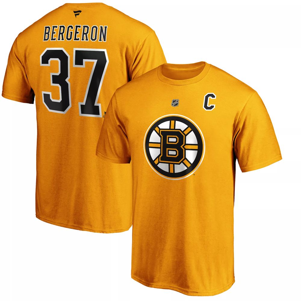 Youth Patrice Bergeron Black Boston Bruins Name & Number Pullover Hoodie