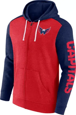 NHL Washington Capitals Cotton Red Full-Zip Hoodie