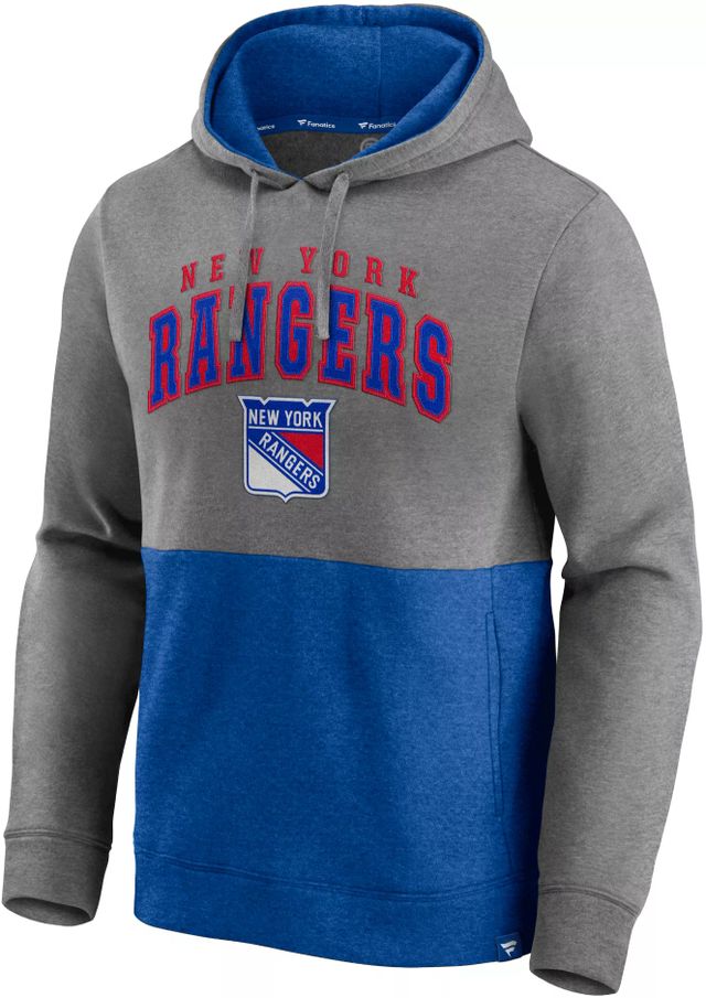 Women's Blue New York Rangers Colorblock Pullover Hoodie Jacket