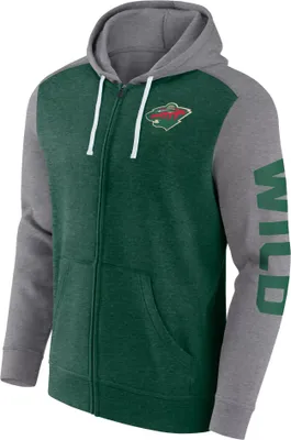 NHL Minnesota Wild Cotton Green Full-Zip Hoodie