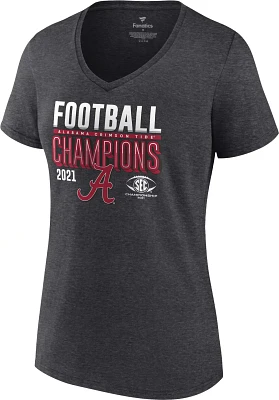 NCAA Women's 2021 SEC Football Champions Alabama Crimson Tide Locker Room T-Shirt