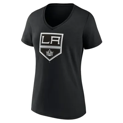 NHL Women's Los Angeles Kings Team Black V-Neck T-Shirt