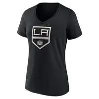 NHL Women's Los Angeles Kings Team Black V-Neck T-Shirt