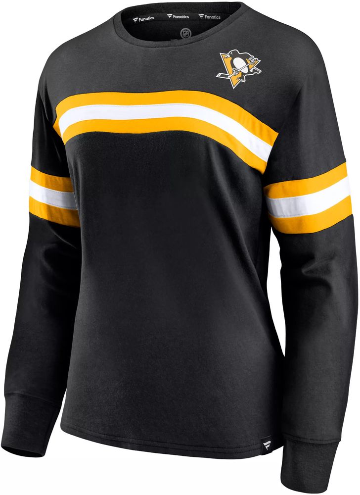 Women's Fanatics Branded Gold Pittsburgh Penguins Jersey Long Sleeve T-Shirt
