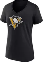 NHL Women's Pittsburgh Penguins Team Black V-Neck T-Shirt