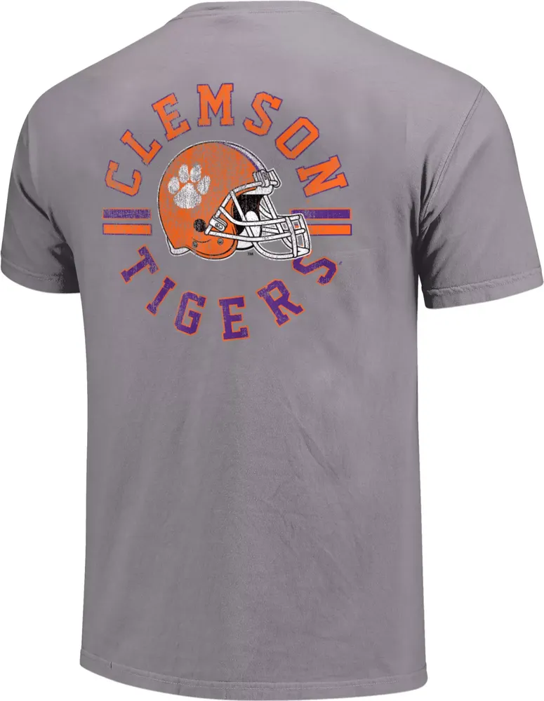 Image One Clemson Tigers Grey Helmet Arch T-Shirt