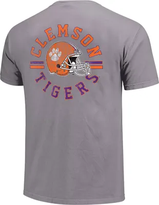 Image One Clemson Tigers Grey Helmet Arch T-Shirt