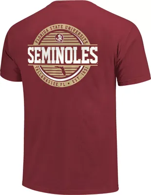 Image One Florida State Seminoles Garnet Striped Stamp T-Shirt