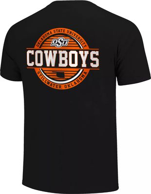 Image One Oklahoma State Cowboys Black Striped Stamp T-Shirt