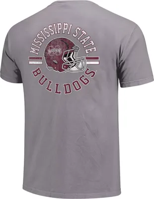 Image One Mississippi State Bulldogs Grey Helmet Arch T-Shirt