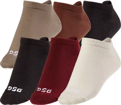 DSG Women's Low Cut Liner Socks Multicolor 6 Pack