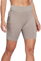 Reebok Women's Ruched High Rise Legging Shorts