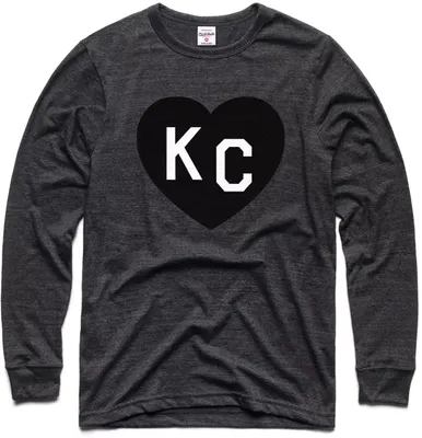 Charlie Hustle KC Heart Vintage Black T-Shirt