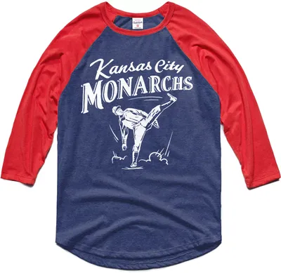 Charlie Hustle Kansas City Monarchs Navy Museum Raglan ¾ Sleeve T-Shirt