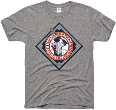 Charlie Hustle Negro Leagues Baseball Museum Grey Logo T-Shirt