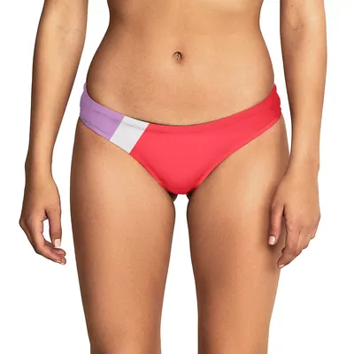 Speedo Women's Colorblock Cheeky Hipster Bikini Bottoms