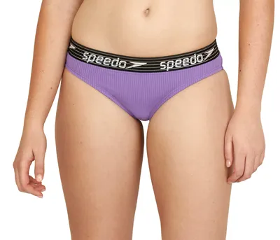 Speedo Women's Rib Logo Bikini Bottoms