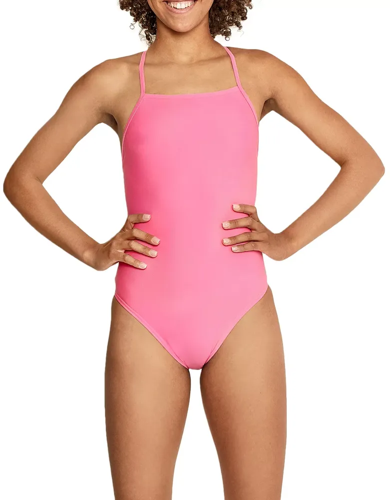 Speedo Women's Solid T-Back One Piece Swimsuit