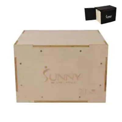 Sunny Health & Fitness Wood Plyo Box with Cover