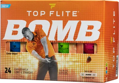 Top Flite 2022 BOMB Color Blast Golf Balls - 24 Pack