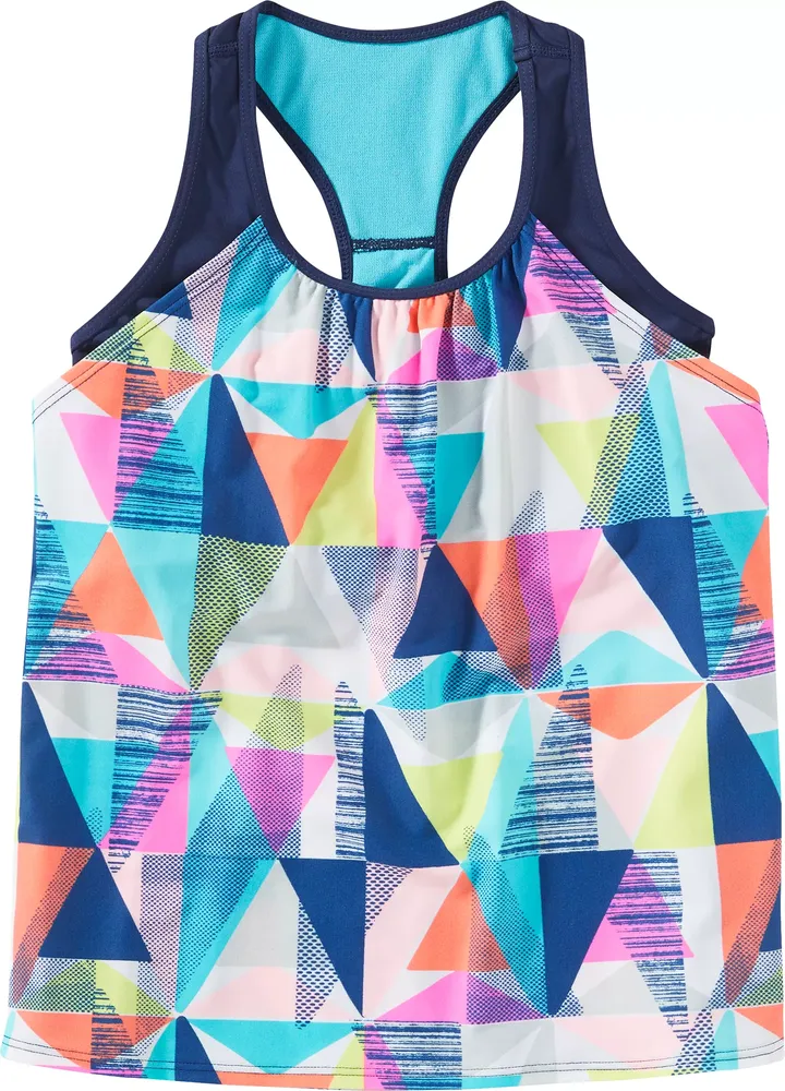 TYR Girls' Jigsaw Ava 2 1 Tankini Top