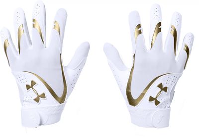 Under Armour Adult F8 Novelty Football Gloves, Men's, XL, Black/Gold